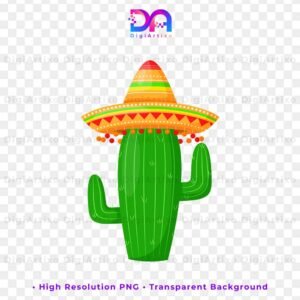 Cactus with Mexican hat