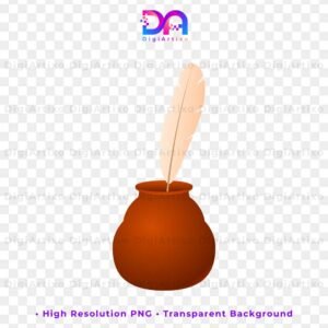 Ink pot with quill pen