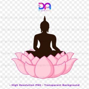 Buddha sitting on a lotus