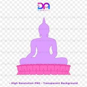 Buddha sitting on a lotus